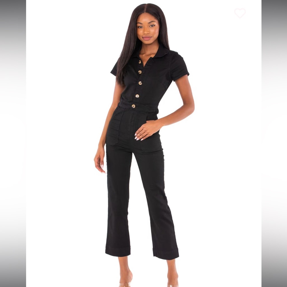 Show Me Your MuMu Black Denim Jumpsuit